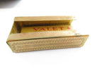 Gold-tone metal Valet blade holder with ribbed and zigzag embossed decoration