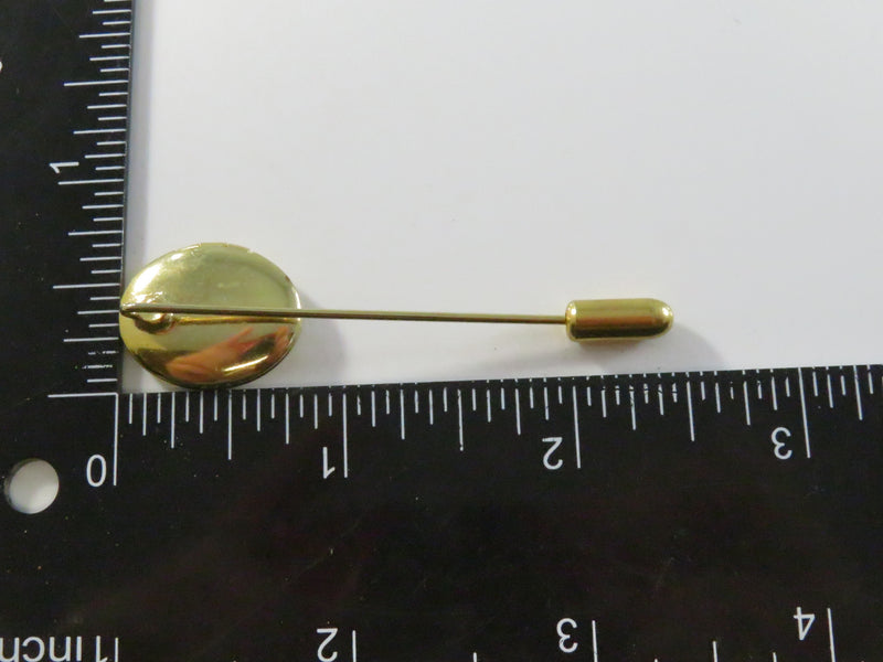 Gold Tone Photo Locket Stick Pin with Cap – Vintage Jewelry