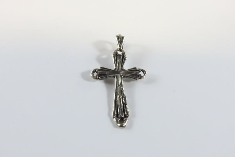 Silver Christian Cross Pendant Antique Style Traditional 925 Cross Pendant