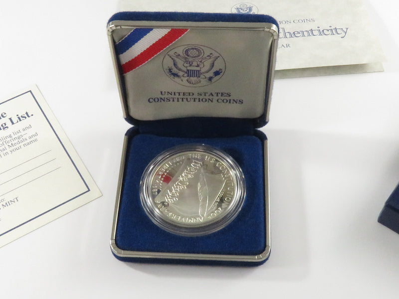 1987-S Silver Dollar United States Constitution Commemorative Dollar 90% Silver