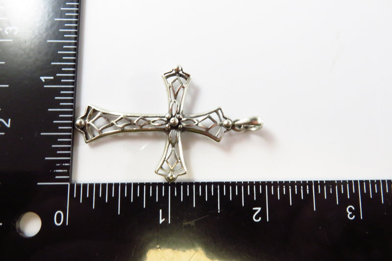 925 Filigree Christian Cross Pendant Fancy Saint John Silver Cross Pendant 1