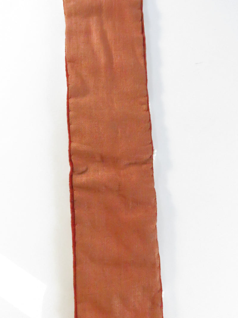 Vintage Felt & Velvet Beaded WAMPUM Strip Banner – Mid-Century Camp Craft