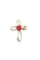 925 Christian Cross Slide Pendant With Rose Traditional Silver Cross Pendant — Jewelry & Watches:Fine Jewelry:Fine Necklaces