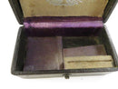 Side view of GEM Damaskeene single-edge safety razor with knurled metal handle.