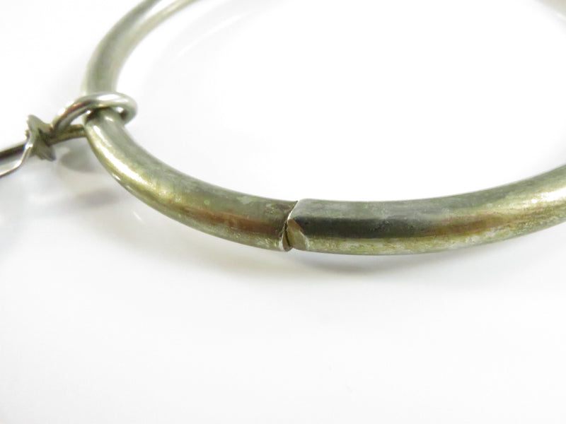 Vintage Silver Tone Whistle Keychain with Large Ring – Made in Taiwan