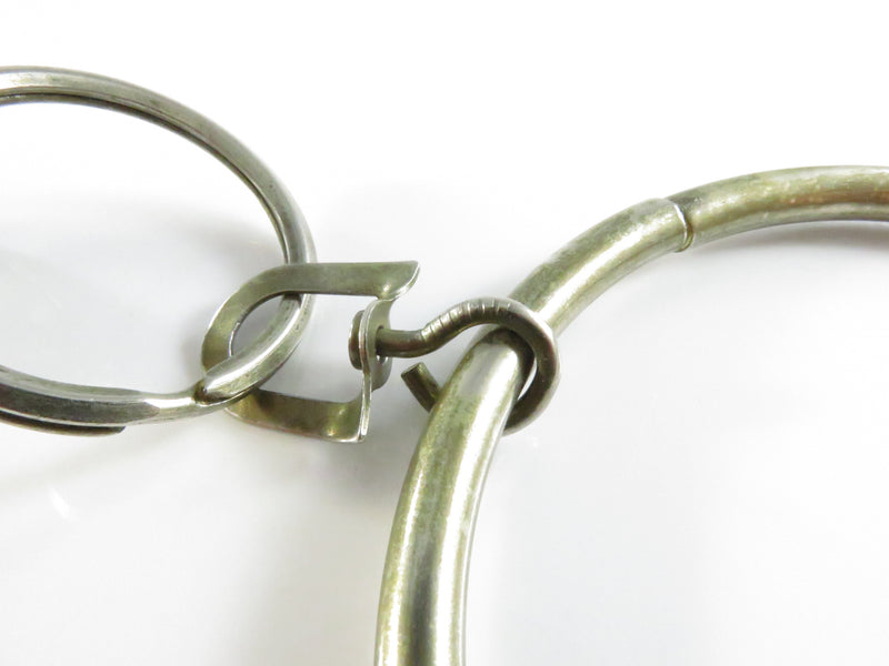 Vintage Silver Tone Whistle Keychain with Large Ring – Made in Taiwan