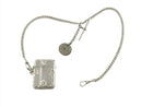 15 1/2" Sterling Silver Curb Link Pocket Watch Chain Coin Fob East India Company