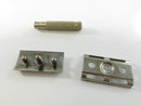 Vintage German Travel Double Edge Safety Razor 3 Piece 2 1/4 Inch Silver Tone Metal Knurled Handle Wet Shaving