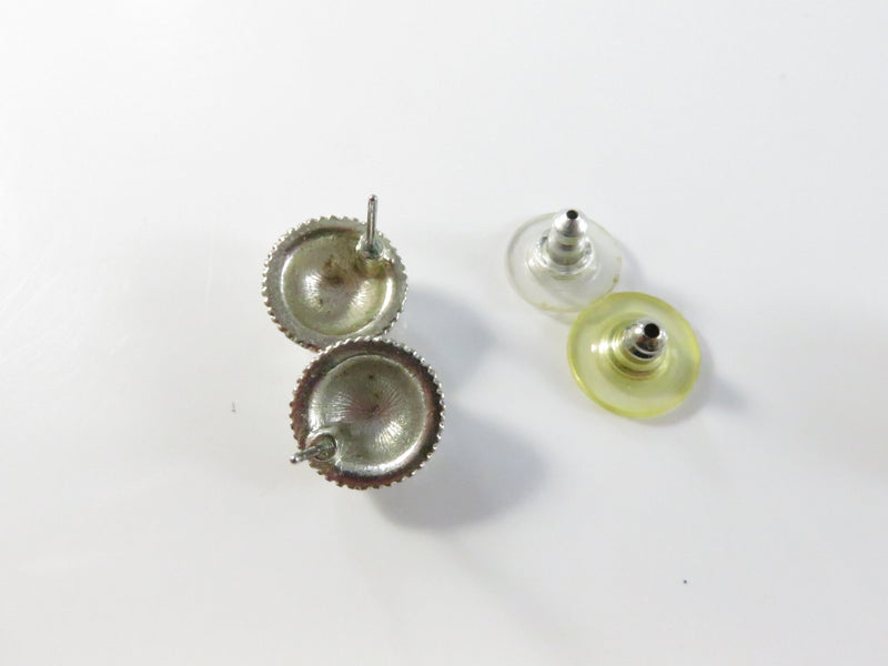 Vintage Costume Earring Lot – 3 Pairs Post Back Studs Rhinestone & Chico's