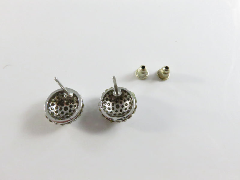 Vintage Costume Earring Lot – 3 Pairs Post Back Studs Rhinestone & Chico's