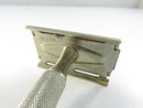 Gillette Travel Safety Razor 3-Piece 2 1/8 Inch Knurled Handle USA Vintage Wet Shaving Grooming with Aged Blade