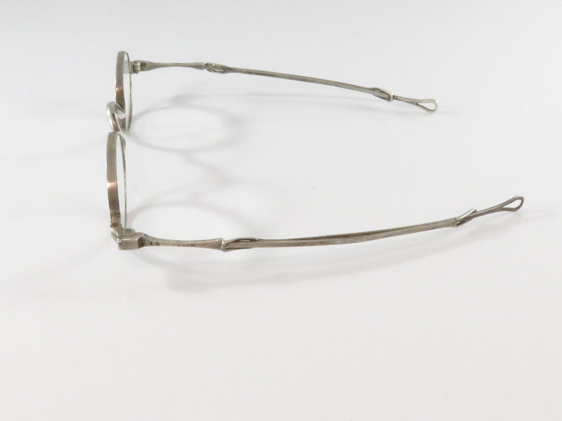 c1810 to 1830 Coin Silver Eyeglass Spectacles F. Hendry Reading Glasses with Case