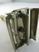 Vintage Gillette Slim Adjustable Safety Razor J3 USA Twist-to-Open Butterfly Head 1-9 Dial 3 5/8 Inch Wet Shaving
