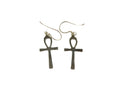 Egyptian Ankh Cross Dangle Earrings Sterling Silver Ankh Earrings 1 1/2" Drop — Jewelry & Watches:Fine Jewelry:Fine Necklaces