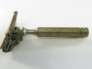 Vintage Ever-Ready 1912 Style Single Edge Safety Razor Lather Catcher Art Deco Handle Made in USA Restoration Parts 3 5/8 Inch