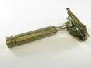 Vintage Ever-Ready 1912 Style Single Edge Safety Razor Lather Catcher Art Deco Handle Made in USA Restoration Parts 3 5/8 Inch