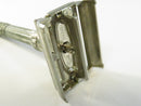 Gillette Slim Adjustable Safety Razor 1965 K2 Double Edge 1-9 Settings Twist to Open Butterfly Doors Made in USA 3 5/8 Inch