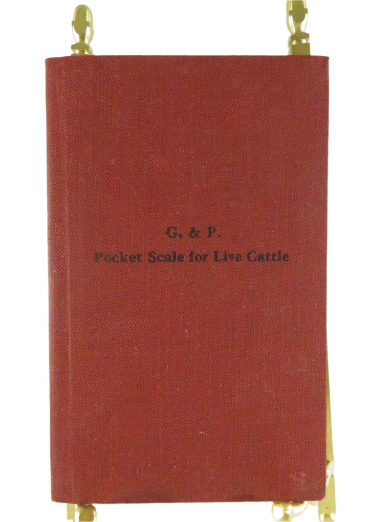 1918 G. & P. Pocket Scale for Live Cattle – Chicago Tape & Label Co. Booklet — front view