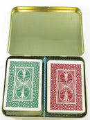 Back of Bicycle holiday collector tin marked for The United States Playing Card Company, Cincinnati, Ohio