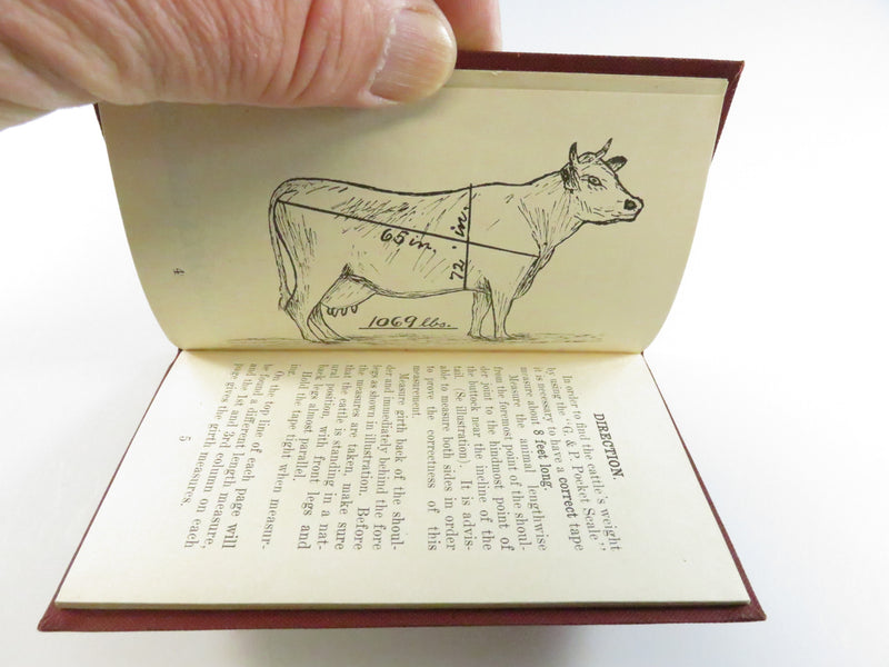 1918 G. & P. Pocket Scale for Live Cattle – Chicago Tape & Label Co. Booklet