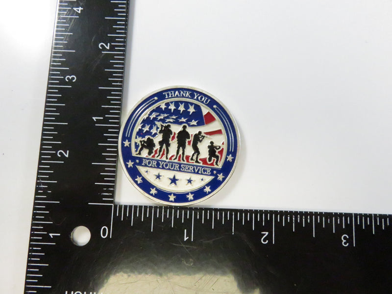 Military Challenge Coin - Your Nation Proudly Salutes You - Thank You For Your Service