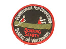 Pennsylvania Fish Commission Bureau of Waterways Boating Safety Patch - Vintage — front view