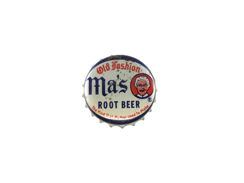 Vintage Ma’s Old Fashion Root Beer Bottle Cap – 1 1/8" – Used