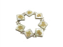 Vintage Chinese Good Fortune Panel Bracelet Sterling Silver Mother of Pearl Gold — Jewelry & Watches:Vintage & Antique Jewelr