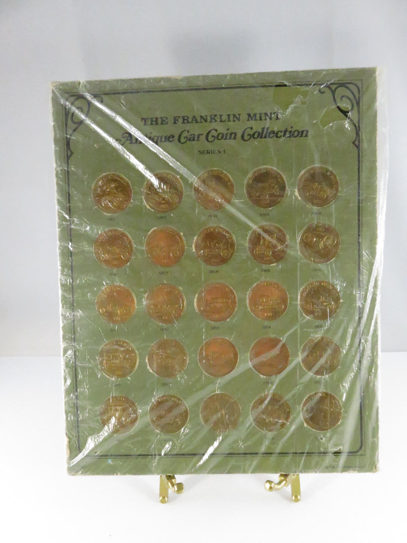 The Franklin Mint Antique Car Coin Collection Series 1 Bronze Medals - 25 Piece Set