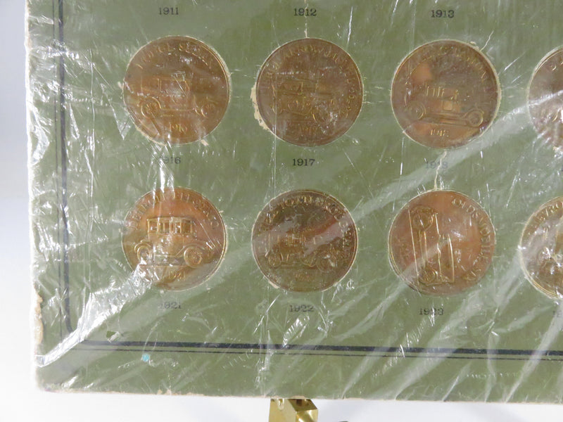 The Franklin Mint Antique Car Coin Collection Series 1 Bronze Medals - 25 Piece Set