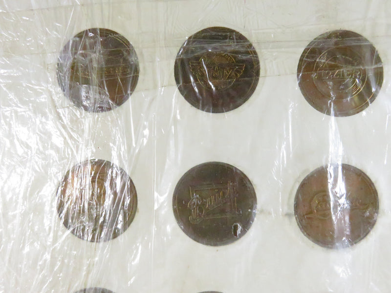 The Franklin Mint Antique Car Coin Collection Series 1 Bronze Medals - 25 Piece Set