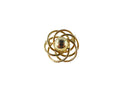 Spiral Gilt Metal Scarf Lapel Pin Swirling Wire Affect 22.89mm — Gold — front view