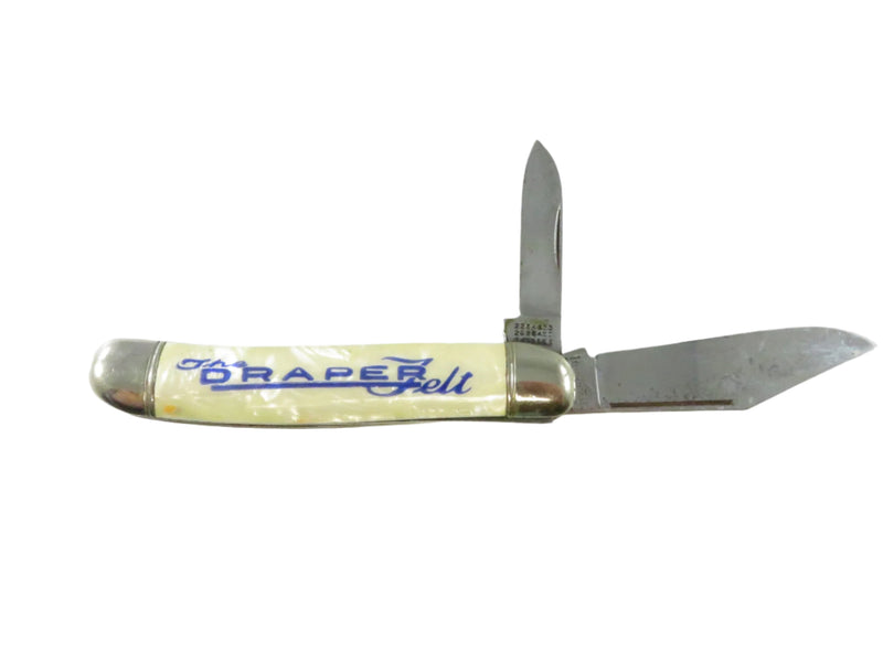 Folding knife with 'Draper' branding on a white background