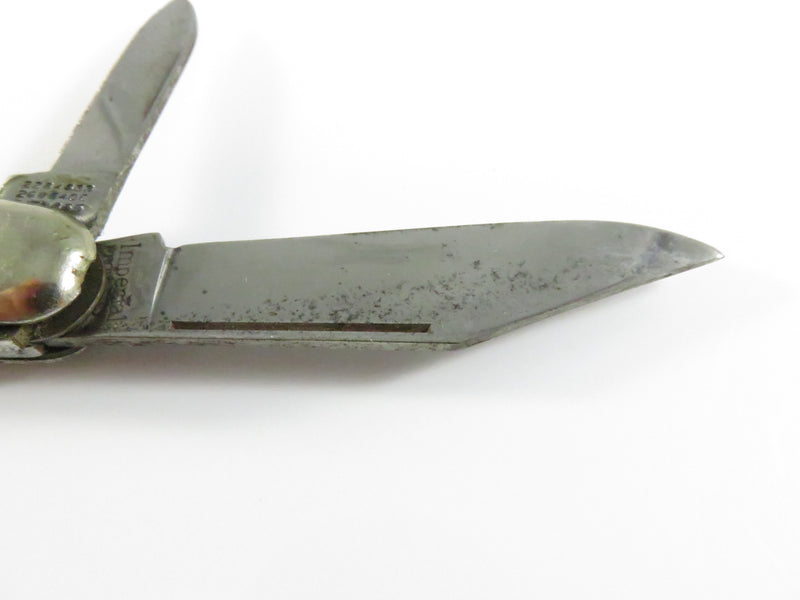 Vintage Imperial Draper Felt Advertising 2-Blade Pocket Knife - 3 1/2"