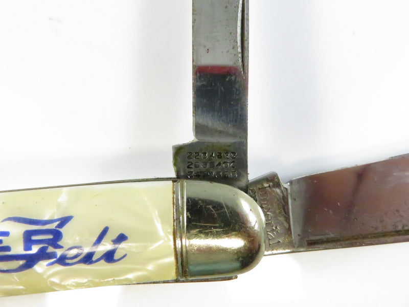 Vintage Imperial Draper Felt Advertising 2-Blade Pocket Knife - 3 1/2"