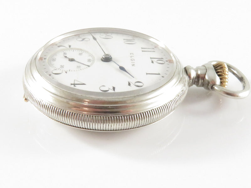 c1906 Elgin National Watch Co 0s Sterling Cased Pocket Watch 7 Jewel Grade 324 Model 3