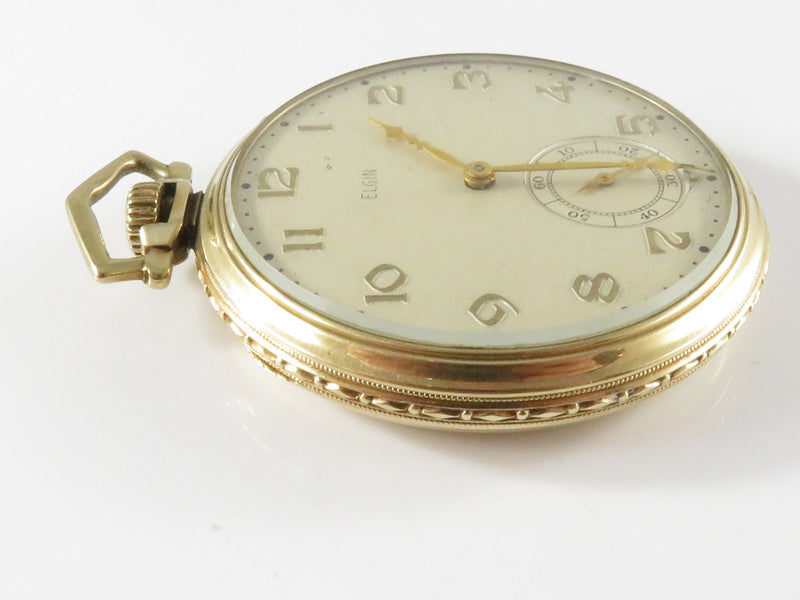 c1935 Elgin 12s 10K Gold Filled Cased Pocket Watch 15 Jewel Grade 315 Model 3