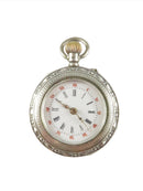 Mignon Swiss 800 Silver Stem Wind Pendant Pocket Watch
