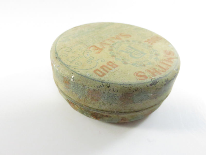 Antique Smith’s Rosebud Salve 1 oz Tin – Woodsboro MD – 25¢ price – c.1914 era