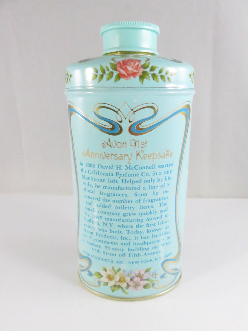 Avon California Perfume Co. 1977 Trailing Arbutus Perfumed Talc Tin w/ Box