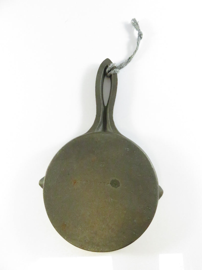 Vintage Cast Iron Miniature Skillet with Painted Amish Girl - 6 3/8"