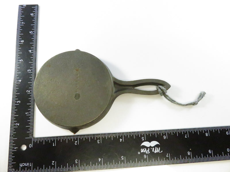 Vintage Cast Iron Miniature Skillet with Painted Amish Girl - 6 3/8"
