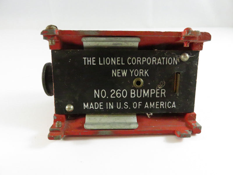 Vintage Lionel 260 Illuminated Train Track Bumper Red Die-Cast - 1 1/2" High