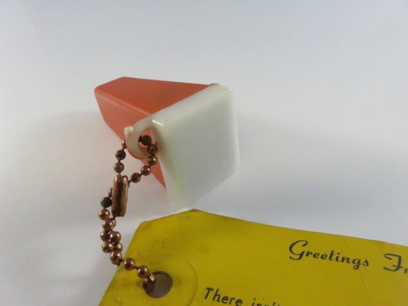 Vintage Souvenir Viewfinder Keychain with Religious Slide and Greeting Tag - 1960s