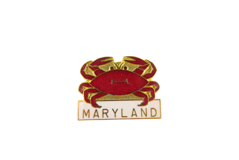 Vintage Maryland Crab Souvenir Hat Collar Vest Pinback