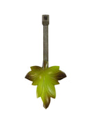 Decorative leaf-shaped object on a white background