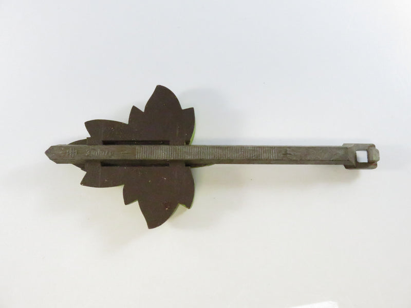 Vintage German Cuckoo Clock Pendulum with Green Maple Leaf - 6"