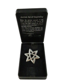 Celtic Knot Pewter Brooch by St Justin with Original Box - 1 1/2" — front view