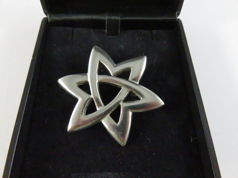 Celtic Knot Pewter Brooch by St Justin with Original Box - 1 1/2"