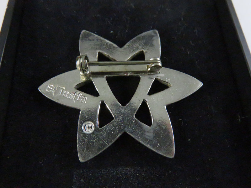 Celtic Knot Pewter Brooch by St Justin with Original Box - 1 1/2"